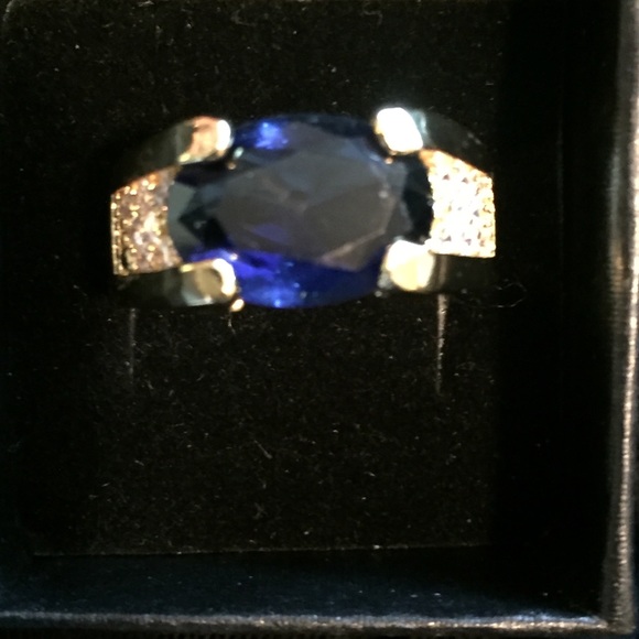 Other - Men’s Sapphire Ring with CZ SZ 8